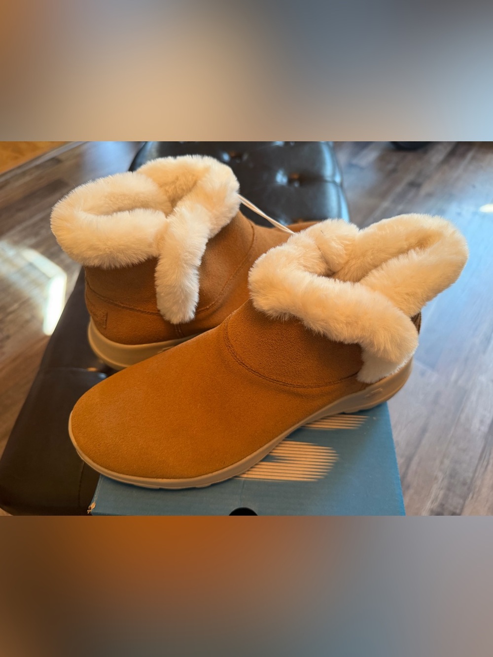 Skechers Chestnut Faux-Fur Ankle Winter Boots